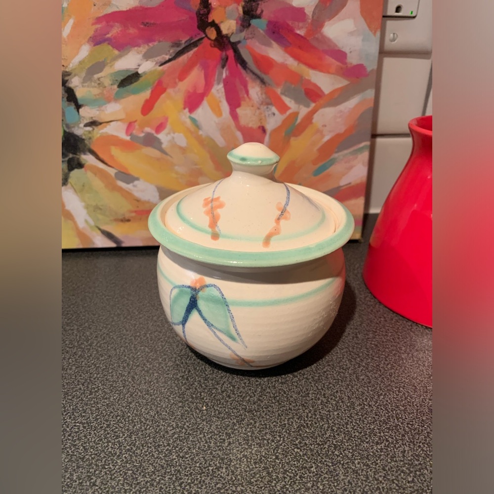 Hand Painted Ceramic Sugar Dish